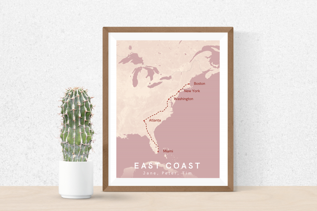 road trip map gift