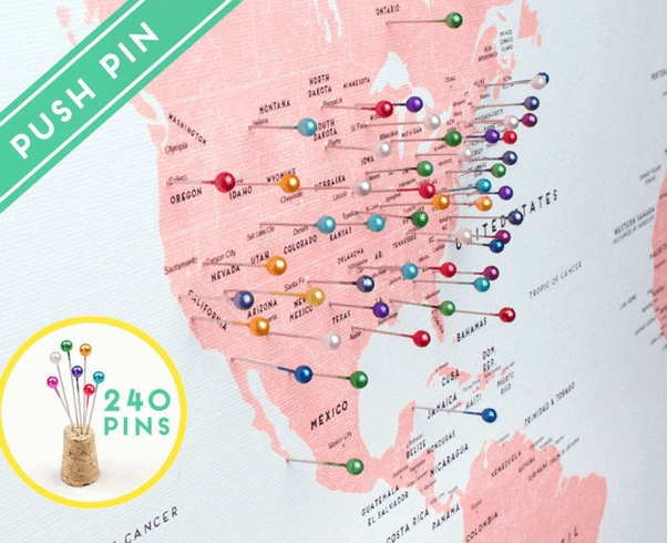 Push Pin Travel Map