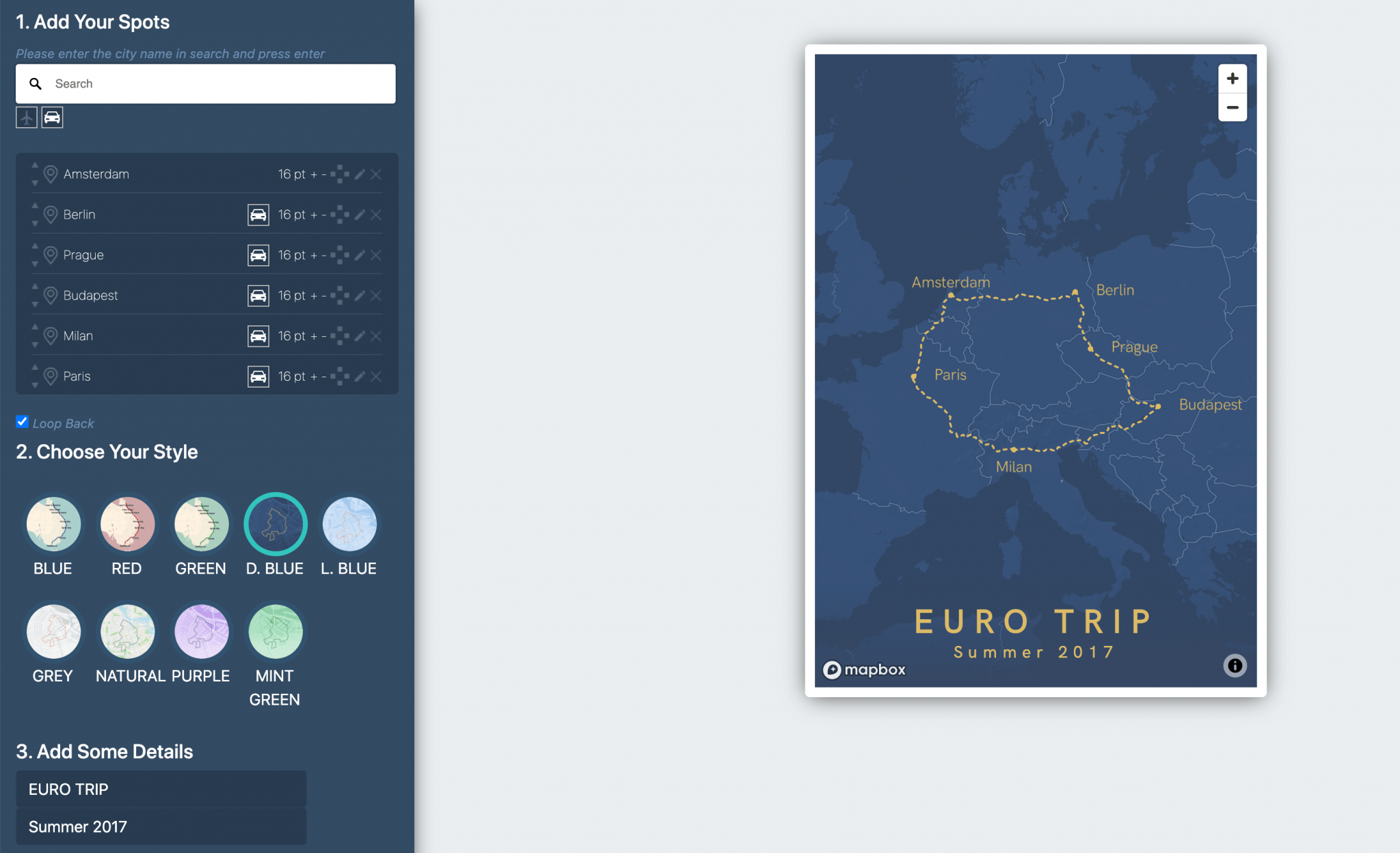🗺My Holiday Map | Create your own travel map